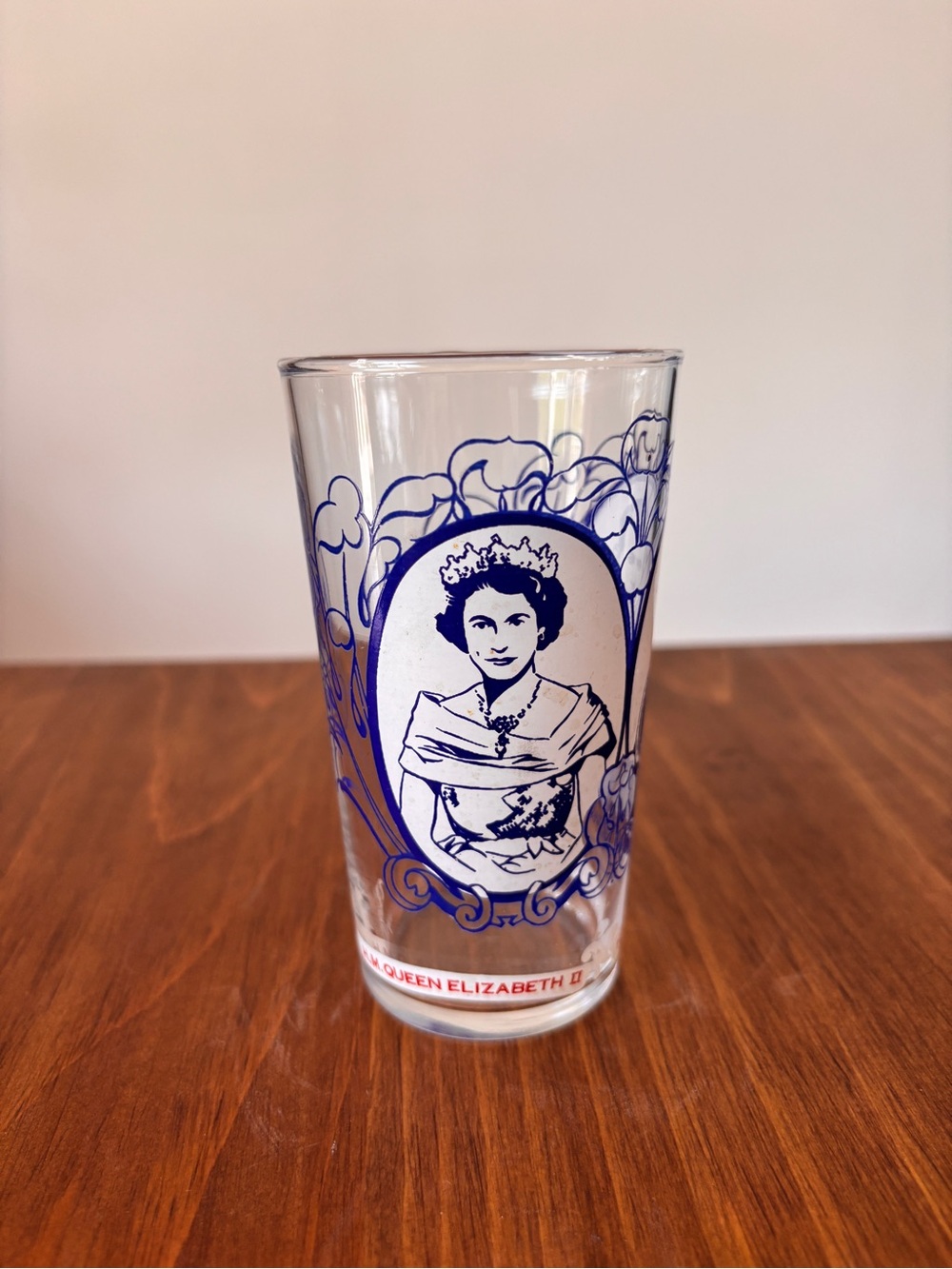 Commemorative Queen Elizabeth Coronation glass